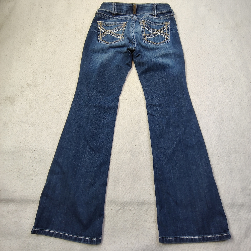 Ariat Jeans Womens Size 29R Festival Blue Mid Stretch Entwined Bootcut 10025286 - Picture 8 of 15
